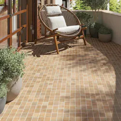 Sagrada Recycled Glass Tile from Tile Club in Terracotta