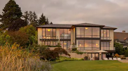 Exterior of a lakefront renovation on Lake Washington, Seattle