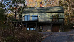 Once a rundown barn, a 3,000-square-foot structure overlooking the Shenandoah Valley now serves as a modern retreat.