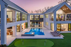 An interior courtyard serves as the home's great room.