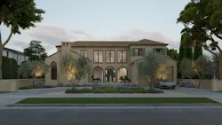 Stone and stucco define the material palette of this home by Bureau Namas.