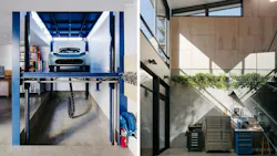 Underground workshop, filled with light, in Los Altos