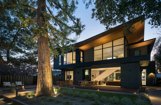 This California home feels truly custom with unique interiors, a butterfly roofline, and a central courtyard for entertaining.